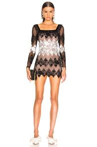 Sandra Mansour Perle Noire Mini Dress In Black