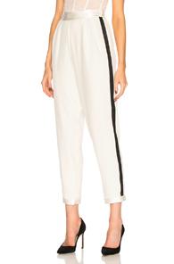Fleur Du Mal Tuxedo Pant In White,stripes