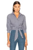 Rag & Bone Wendy Top In Blue,checkered & Plaid
