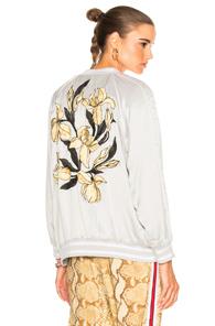 Equipment Kendrix Bomber Jacket In Gray,metallics