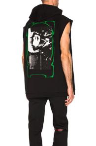 Raf Simons Sleeveless Hoodie In Black