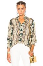 Etro Printed Blouse In Floral,green