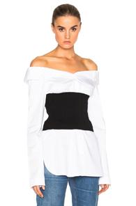 Tibi Corset Top In Black