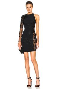 Zuhair Murad One Shoulder Mini Dress In Black