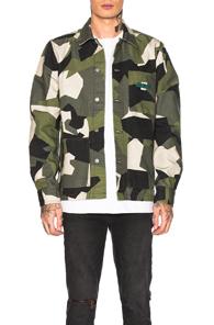 Nudie Jeans Green Paul Camo Jacket In Camo,green