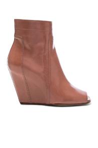 Rick Owens Open Toe Leather Wedges In Brown