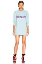 Alberta Ferretti Monday Crewneck Sweater Dress In Blue