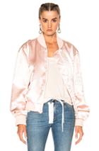 Off-white For Fwrd Shiny Bomber Jacket In Pink