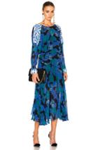 Preen By Thornton Bregazzi Laverne Dress In Blue,floral