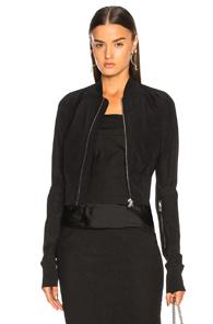 Rick Owens Ribwaist Bomber Jacket In Black