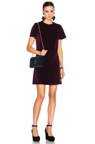 Carven Short Sleeve Mini Dress In Purple