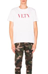 Valentino Logo Tee In White