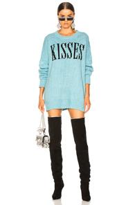 Amiri Kisses Oversized Sweater In Blue,black