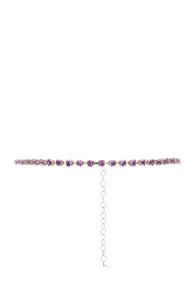 Erth For Fwrd Sterling Silver Crystal Necklace In Pink,metallics