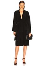 Norma Kamali For Fwrd Midcalf Wrap Dress In Black