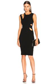 Helmut Lang Layered Slash Tank Dress In Black