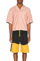 Pyer Moss Patched 50/50 Bowling Shirt