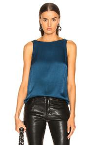 Raquel Allegra Open Back Top In Blue