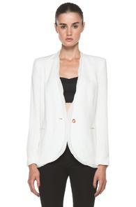 Helmut Lang Relic Twist Viscose Blazer In White