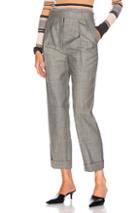 Victoria Beckham High Waisted Pleated Trousers In Gray