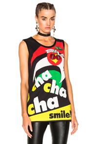 Dolce & Gabbana Cha Cha Graphic Tee In Abstract,black