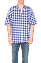 Acne Studios Albany In Blue,checkered & Plaid,white