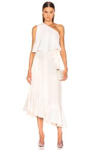 Stella Mccartney One Shoulder Dress In White