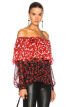 Raquel Diniz Jane Top In Black,floral,red