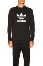 Adidas Originals Trefoil Warm Up Crew Sweatshirt In Black