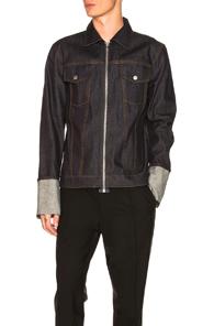 Helmut Lang Re-edition Zip Denim Jacket In Blue