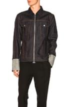 Helmut Lang Re-edition Zip Denim Jacket In Blue