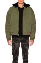 Fear Of God Vintage Military Faux Fur Coat In Green