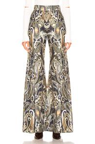 Chloe Paisley Print Pant In Black,paisley