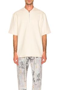 Fear Of God Half Zip Tee In Neutral