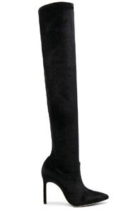 Manolo Blahnik X Jonathan Simkhai Velvet Pascalarehi Boots In Black