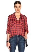 Iro . Jeans Kirby Top In Red,checkered & Plaid