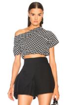Rachel Comey Pout Top In Black,checkered & Plaid