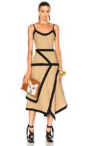 J.w. Anderson Contrast Cami Dress In Black,neutrals