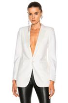 Saint Laurent Mohair Smoking Jacket In White