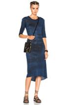 Raquel Allegra Basic Tee Dress In Blue,ombre & Tie Dye