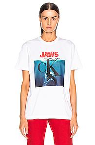 Calvin Klein 205w39nyc Jaws Tee Shirt In White