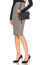 Victoria Beckham Pixel Houndstooth Pencil Skirt In Checkered & Plaid,blue