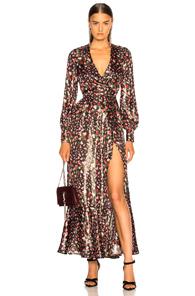 Raquel Diniz Aurora Dress In Black,floral,red