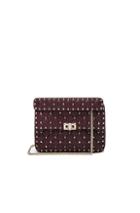 Valentino Quilted Rockstud Medium Shoulder Bag In Purple