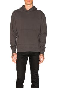 John Elliott Oversized Cropped Hoodie In Gray