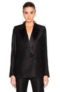 Victoria Beckham Tailored Tux Jacket In Black