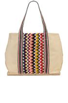 Castaner X Missoni Margherita Tote Bag In Abstract,neutral,stripes,purple