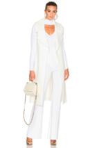 Cushnie Et Ochs Stretch Cady Coat In White