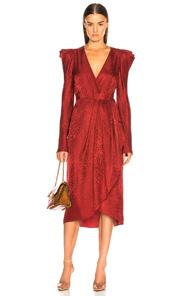 A.l.c. Carolina Dress In Animal Print,red
