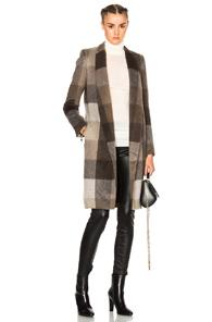 Theperfext Manhattan Plaid Coat In Brown,checkered & Plaid